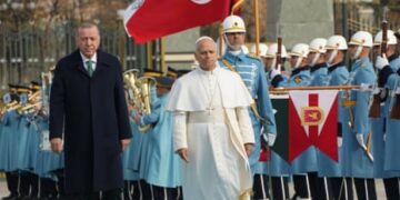Pope Leo arrives in Turkey on first foreign trip of papacy