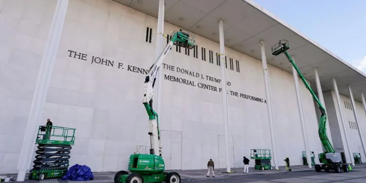 Democratic lawmaker sues to remove Trump’s name from Kennedy Center